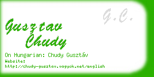 gusztav chudy business card